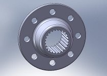 numérisaton du moyeu récupéré sur le disque d&#39;embrayage après avoir meulé les 8 rivets.